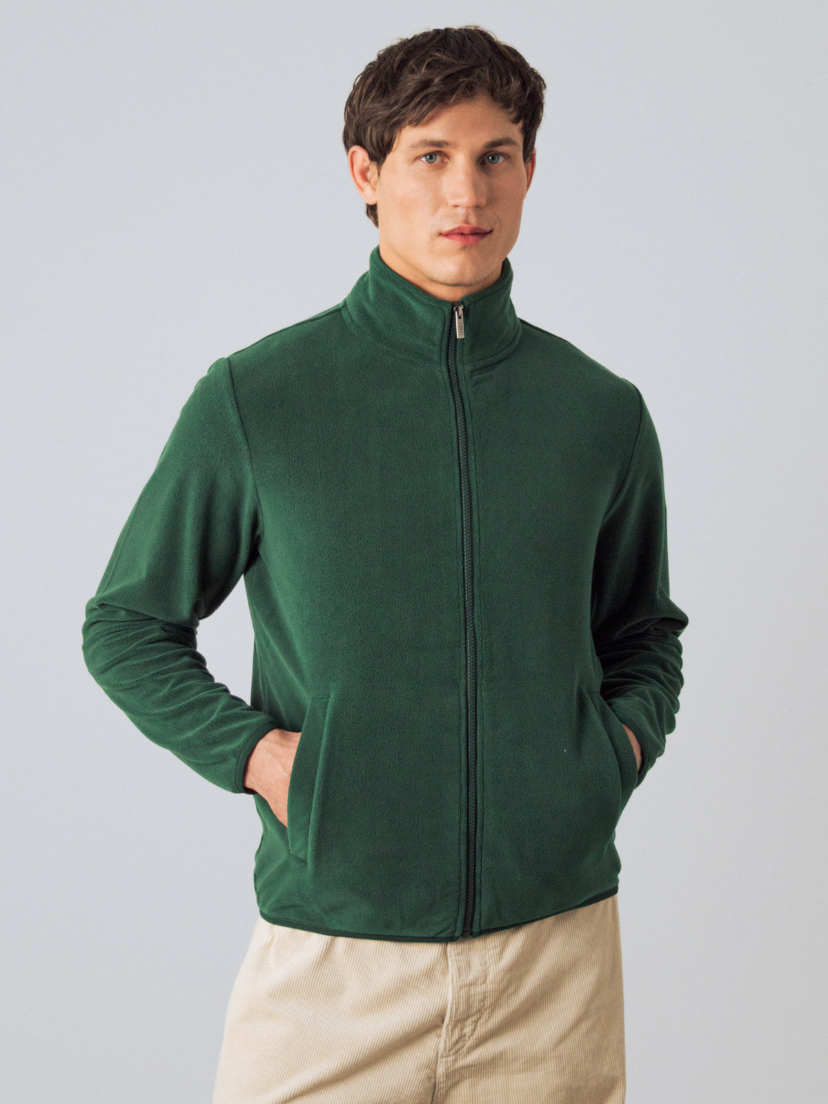 Giacca in pile con zip