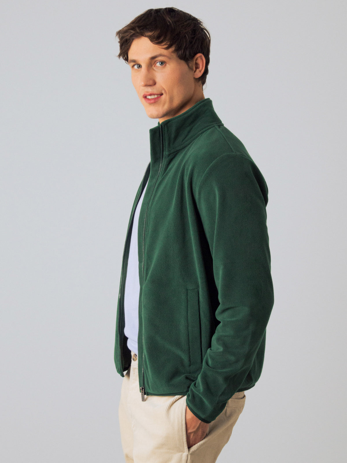 Giacca in pile con zip