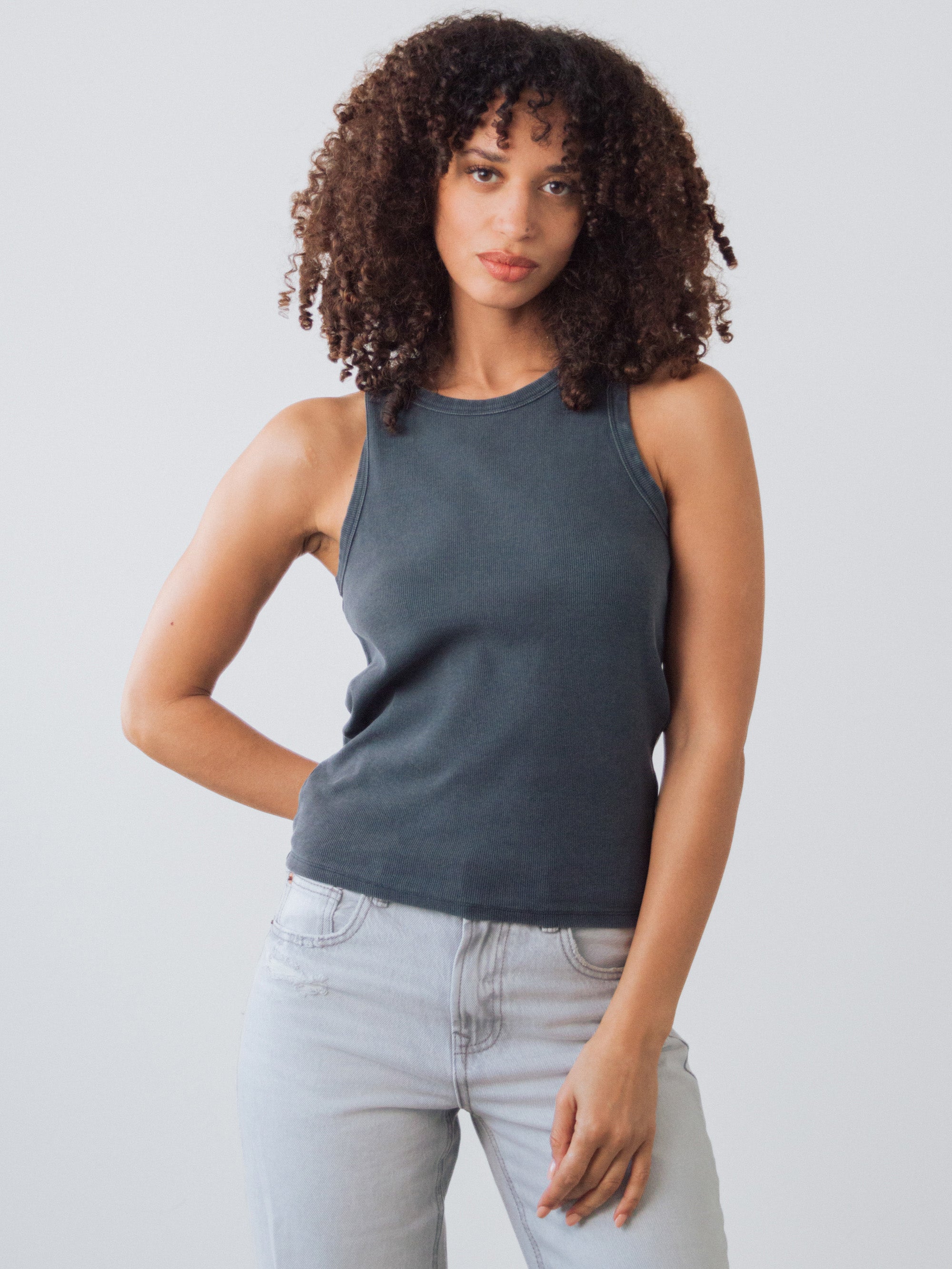 Geripptes Racer-Top
