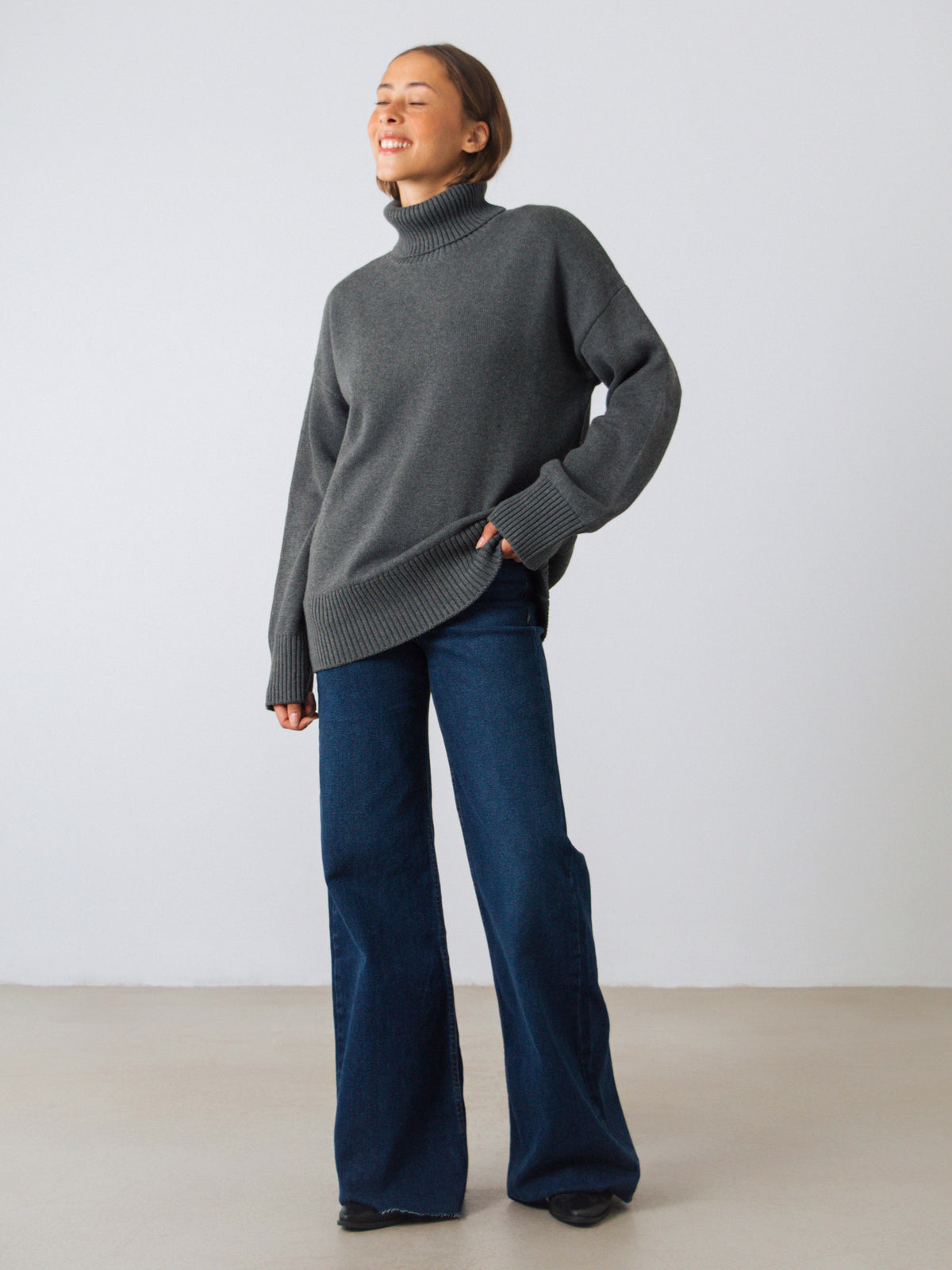 Chunky Rollkragenpullover Frauen
