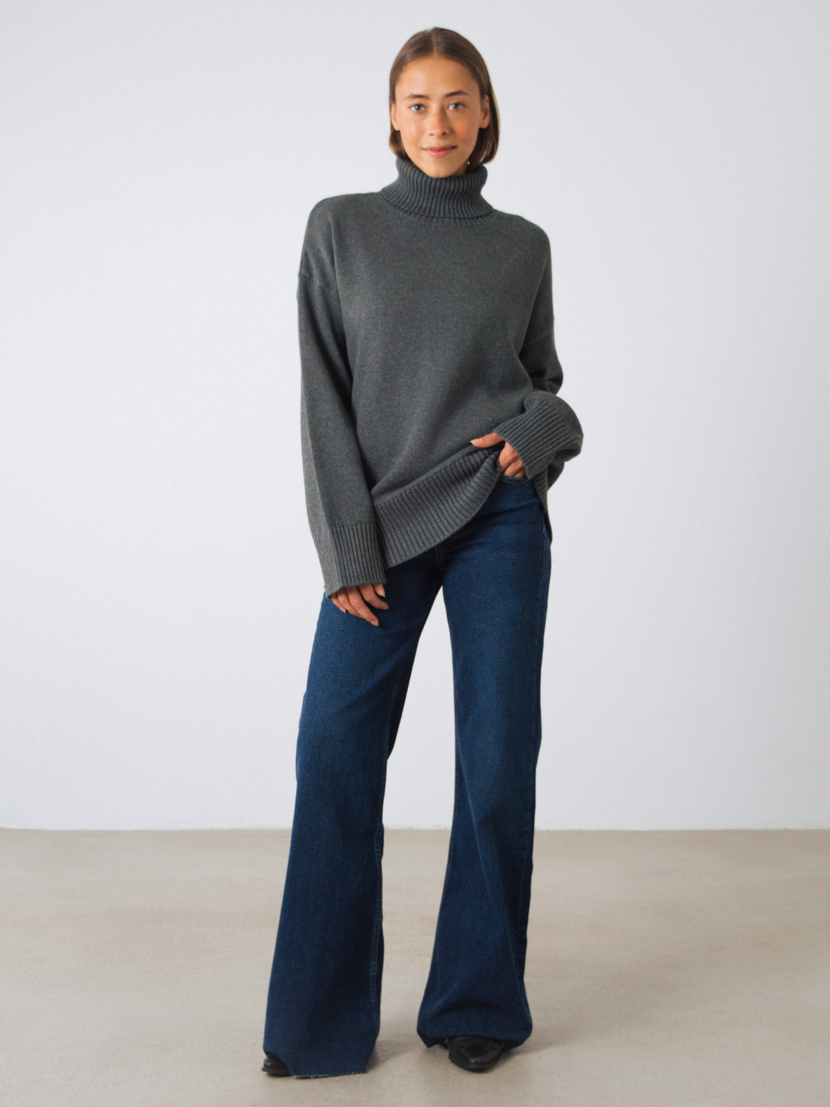 Chunky Rollkragenpullover Frauen