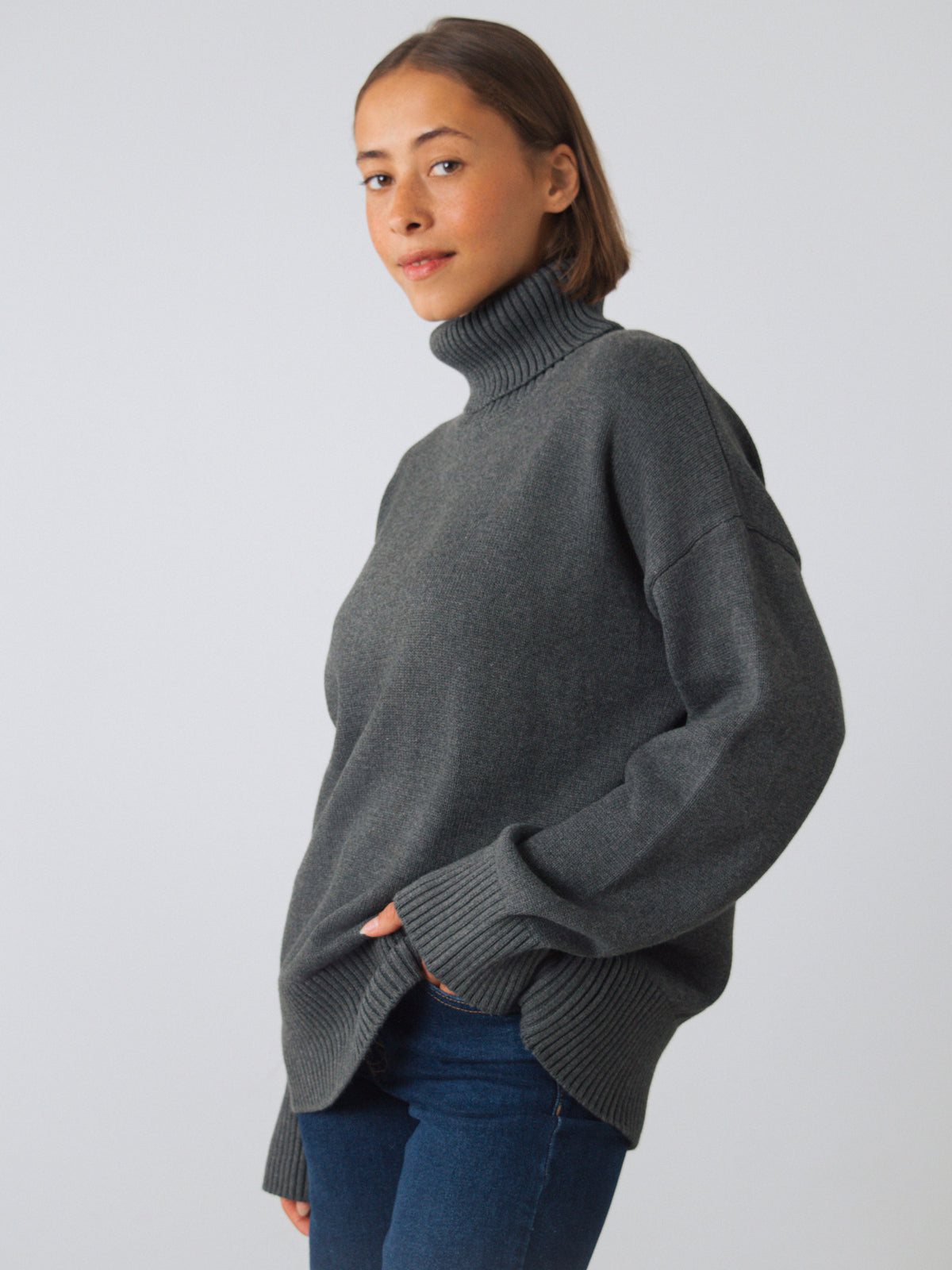 Chunky Rollkragenpullover Frauen