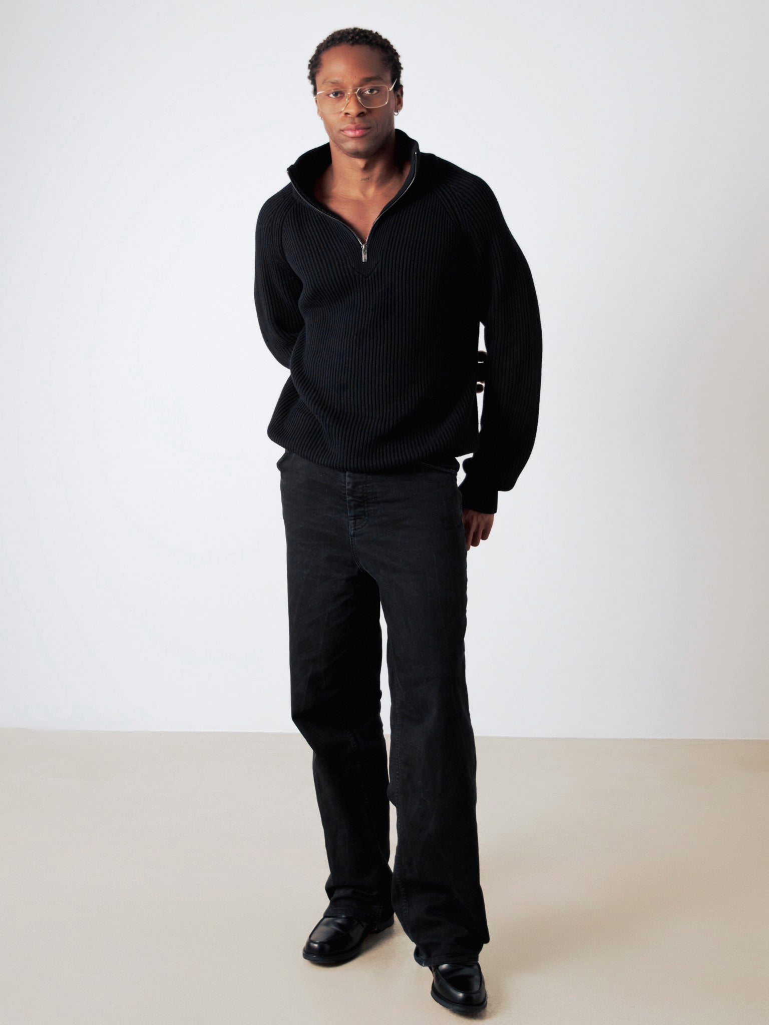 Half-Zip-Strick Männer