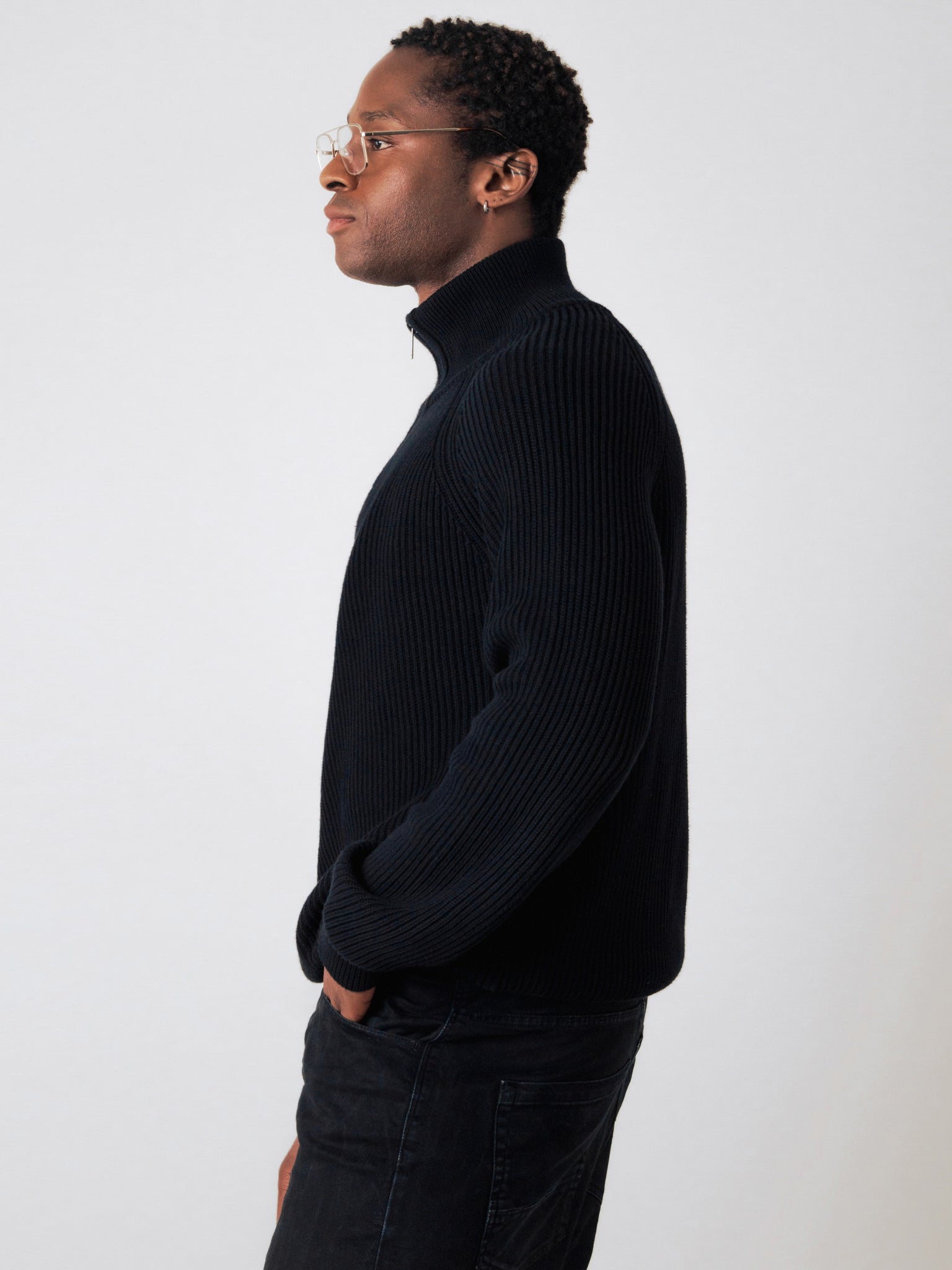 Half-Zip-Strick Männer
