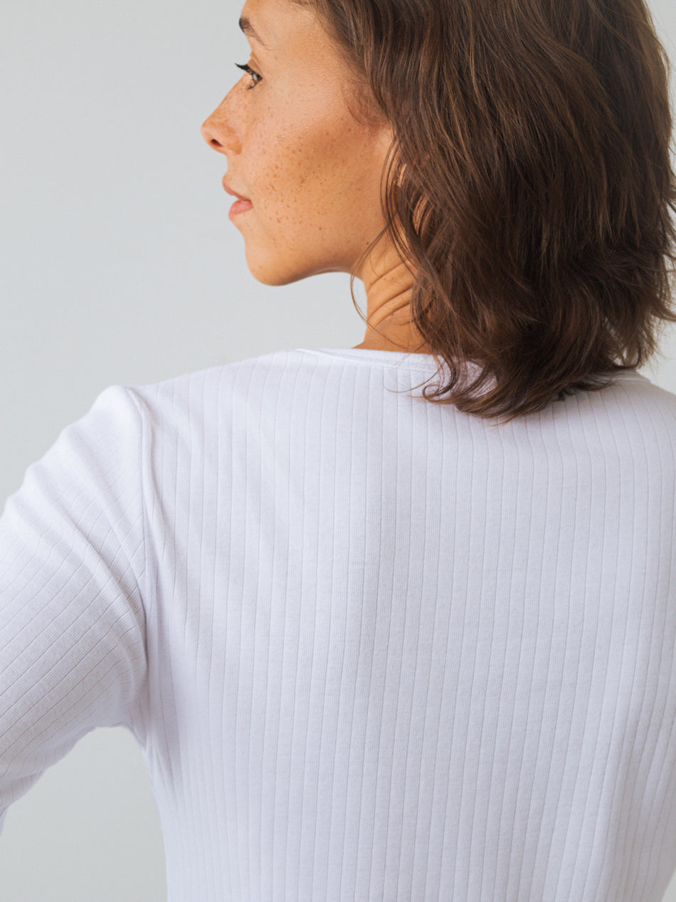 Geripptes Langarm Shirt