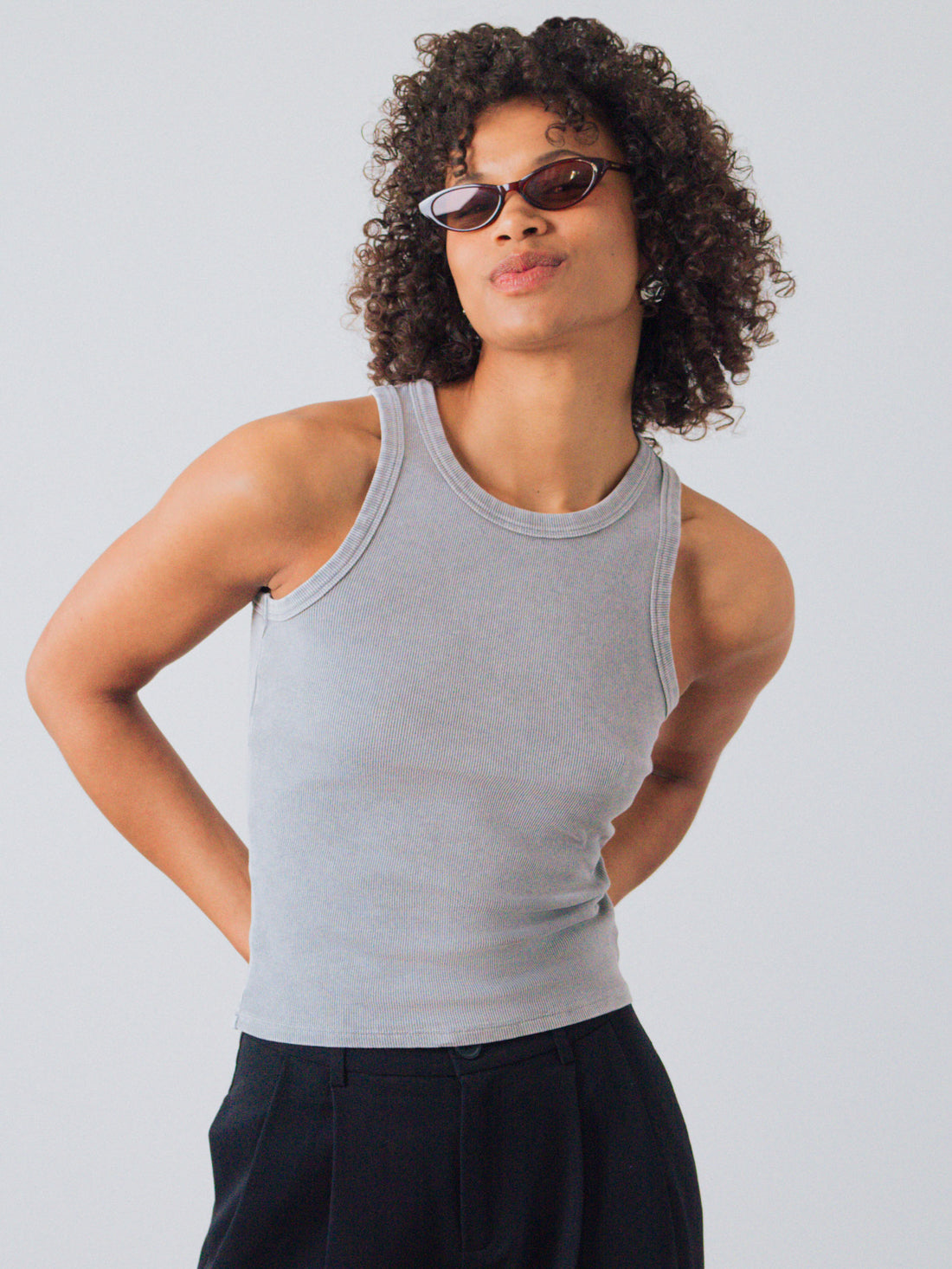 Geripptes Racer-Top