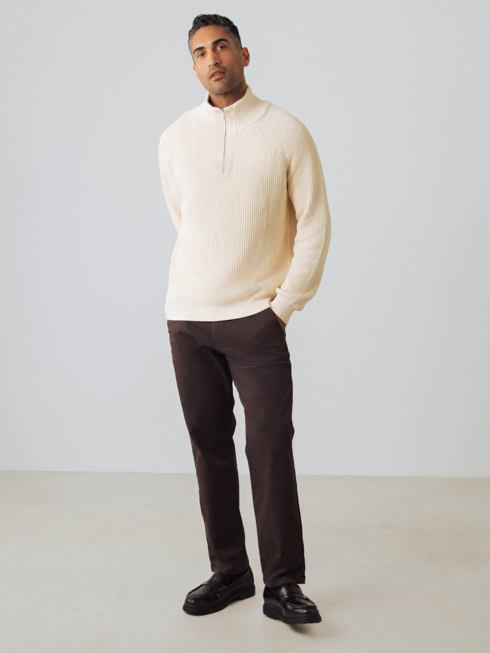 Half-Zip-Strick Männer