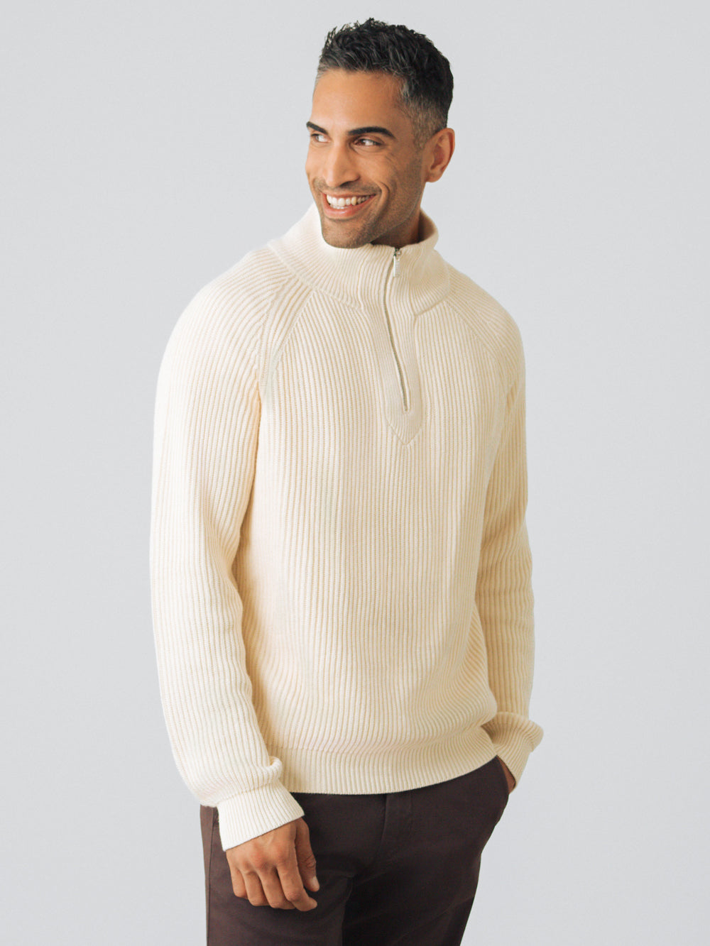 Half-Zip-Strick Männer