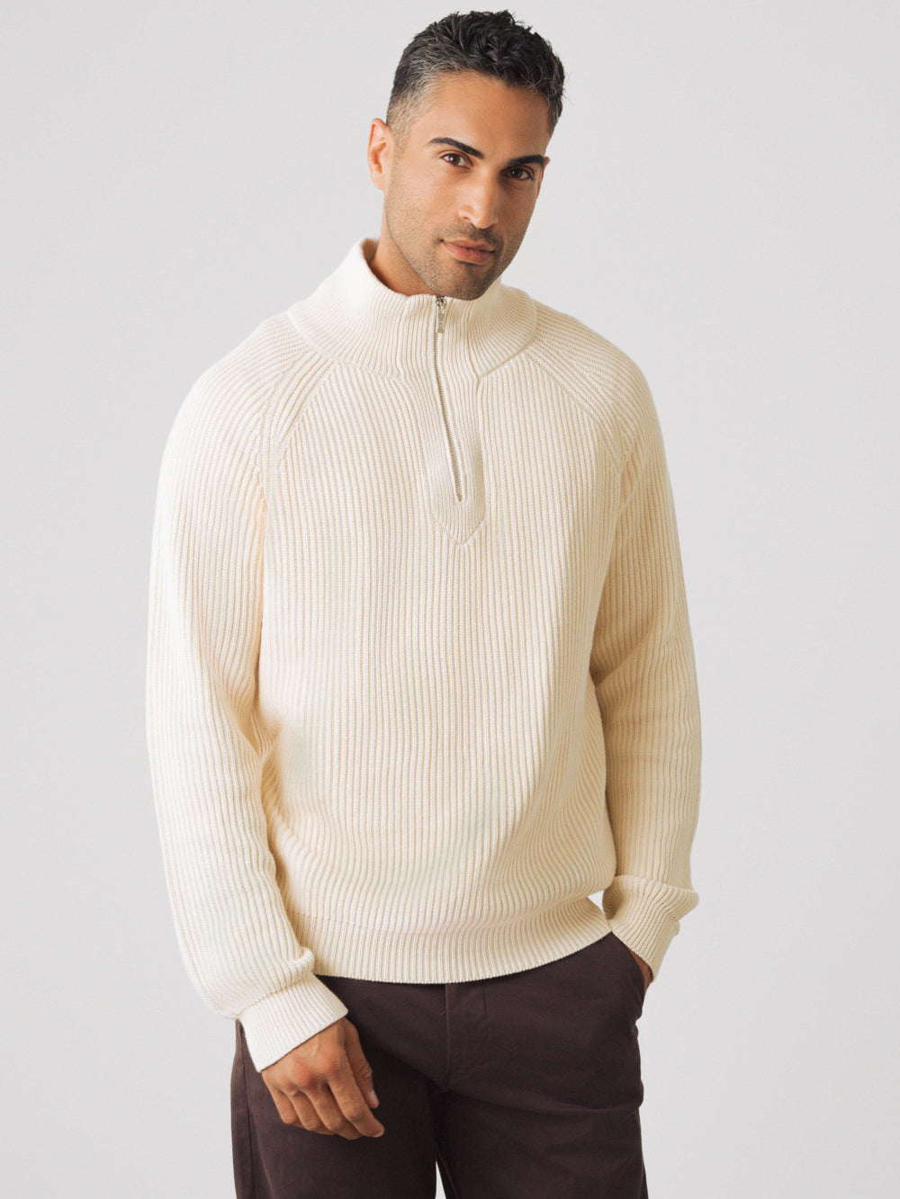 Half-Zip-Strick Männer