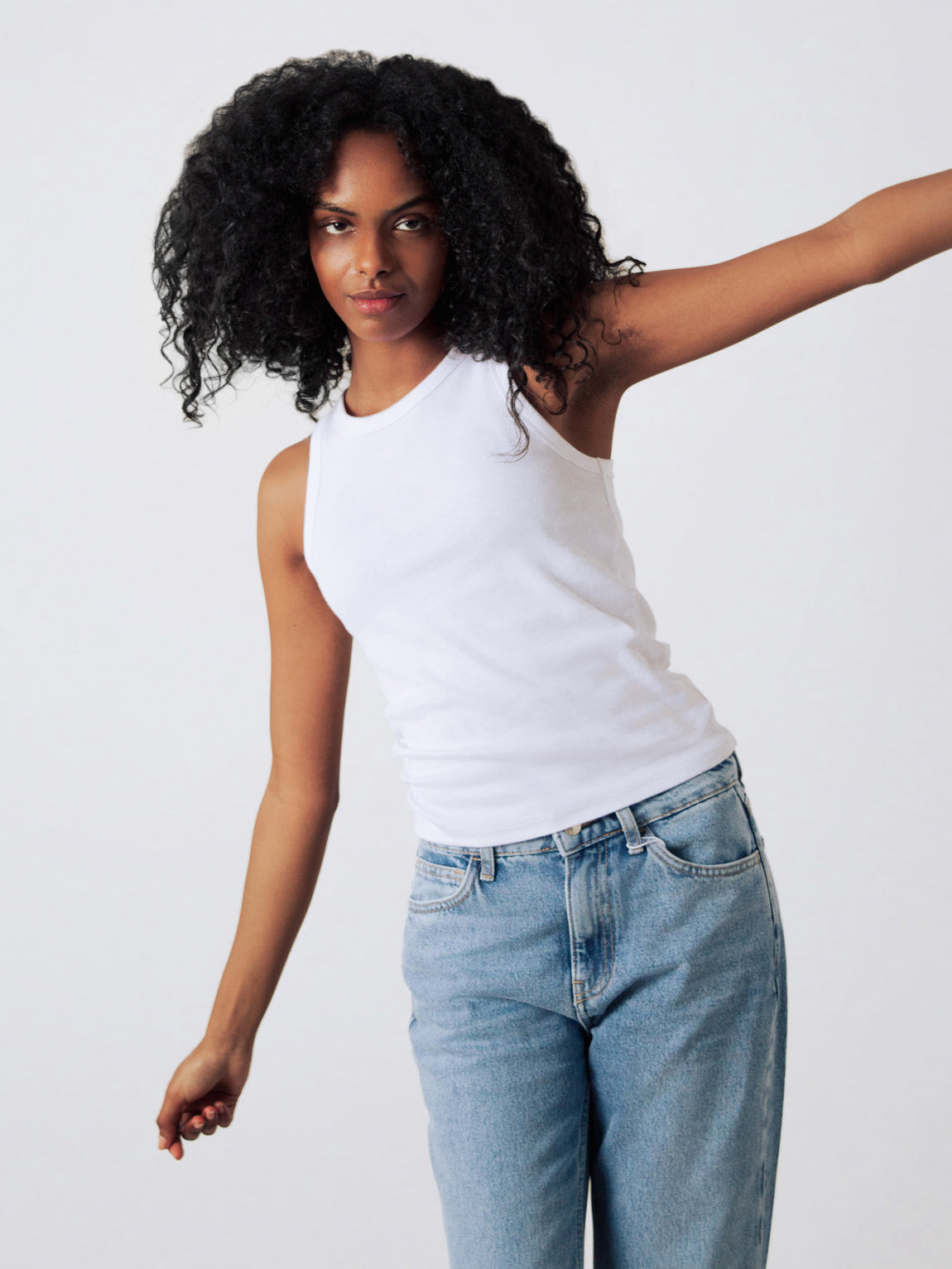 Geripptes Racer-Top