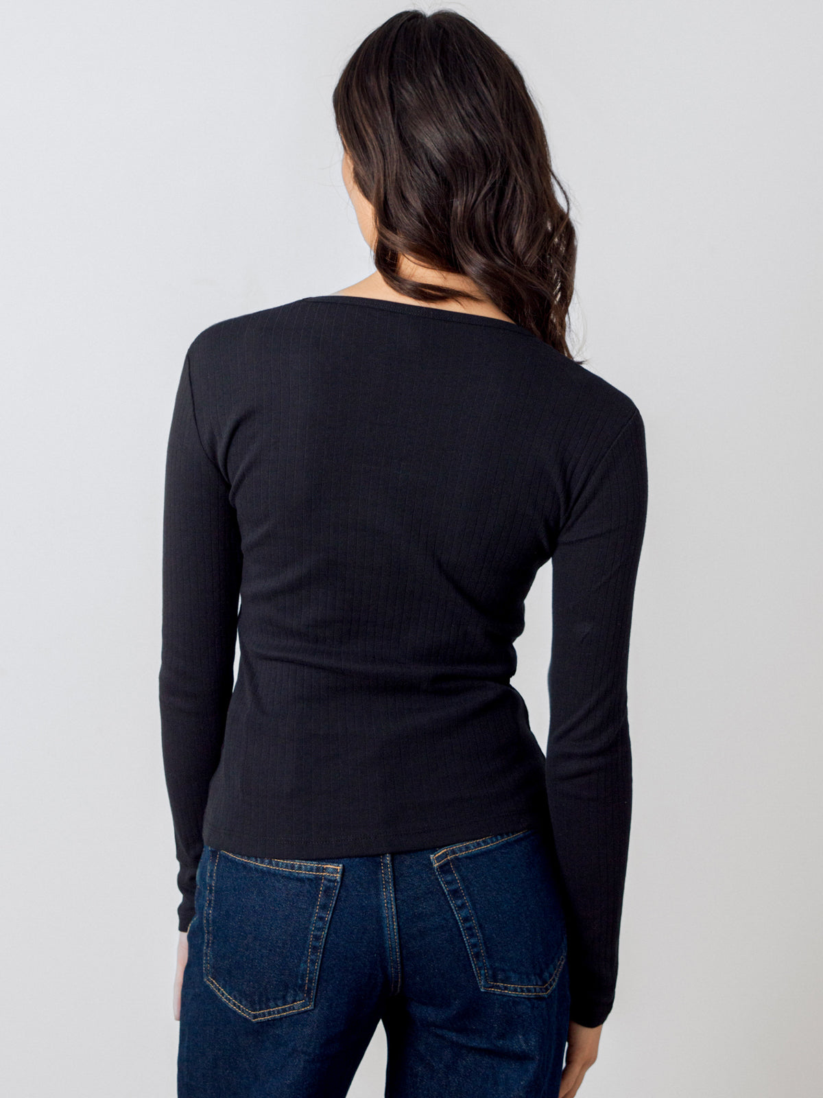 Geripptes Langarm Shirt