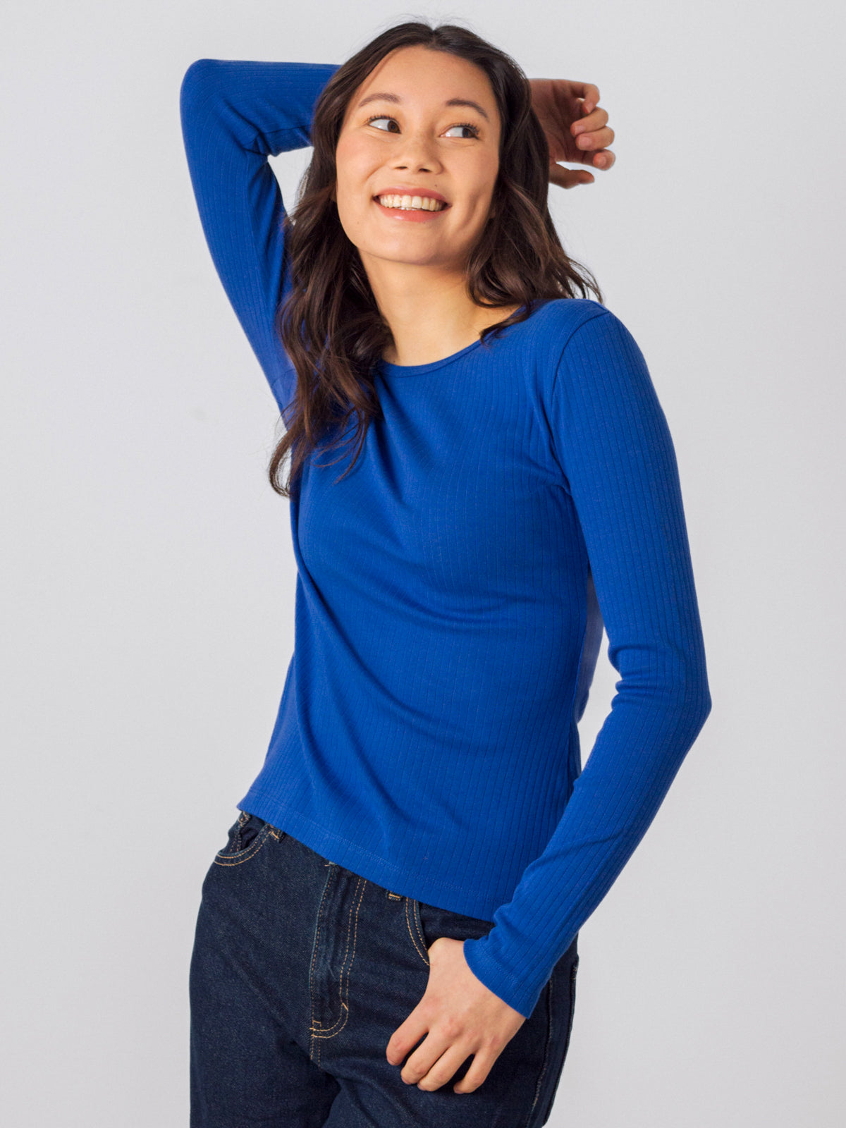 Geripptes Langarm Shirt