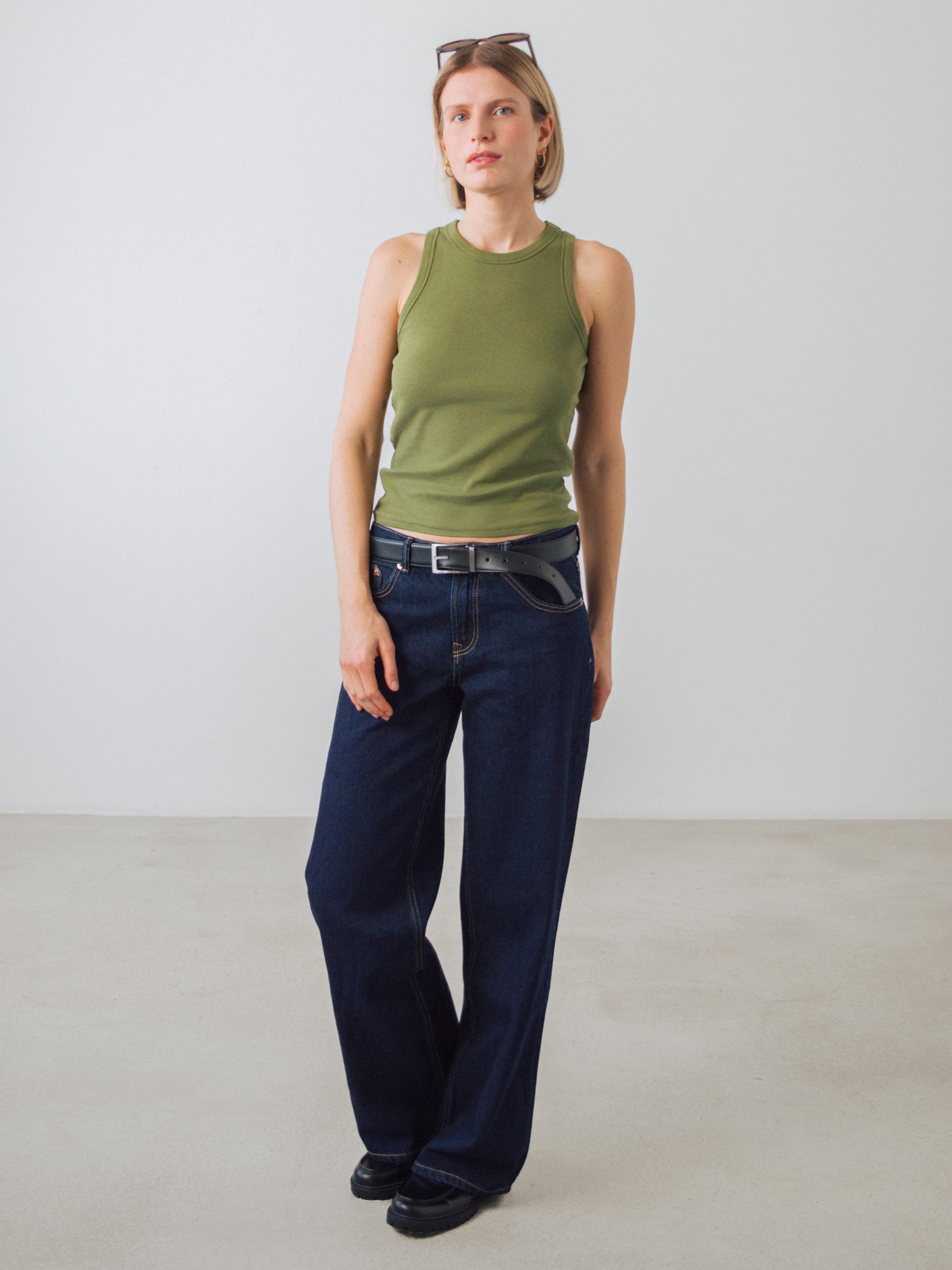 Geripptes Racer-Top