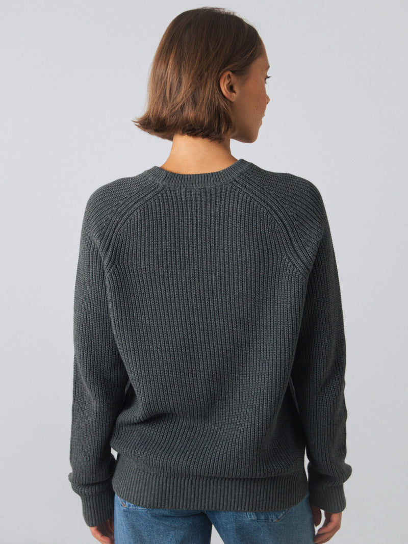 Rollkragenpullover Grobstrickpullover Grau Grobstrick