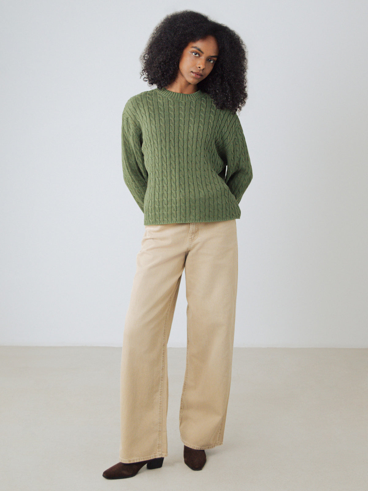 Zopfstrickpullover