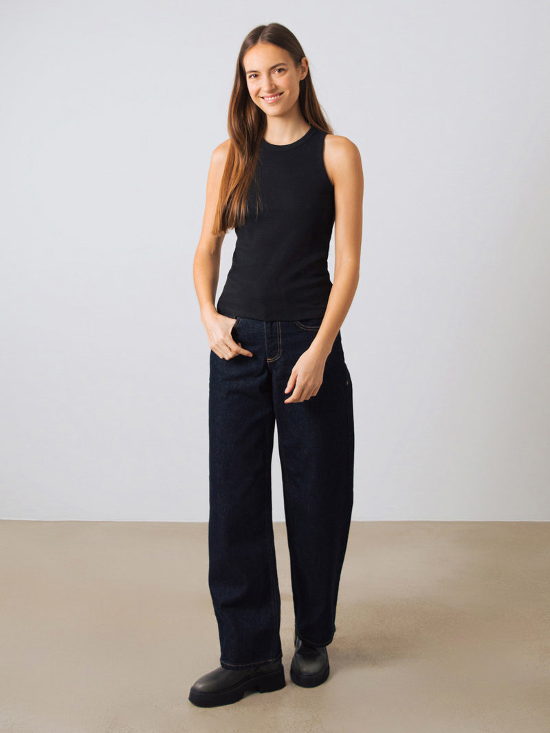 Geripptes Racer-Top